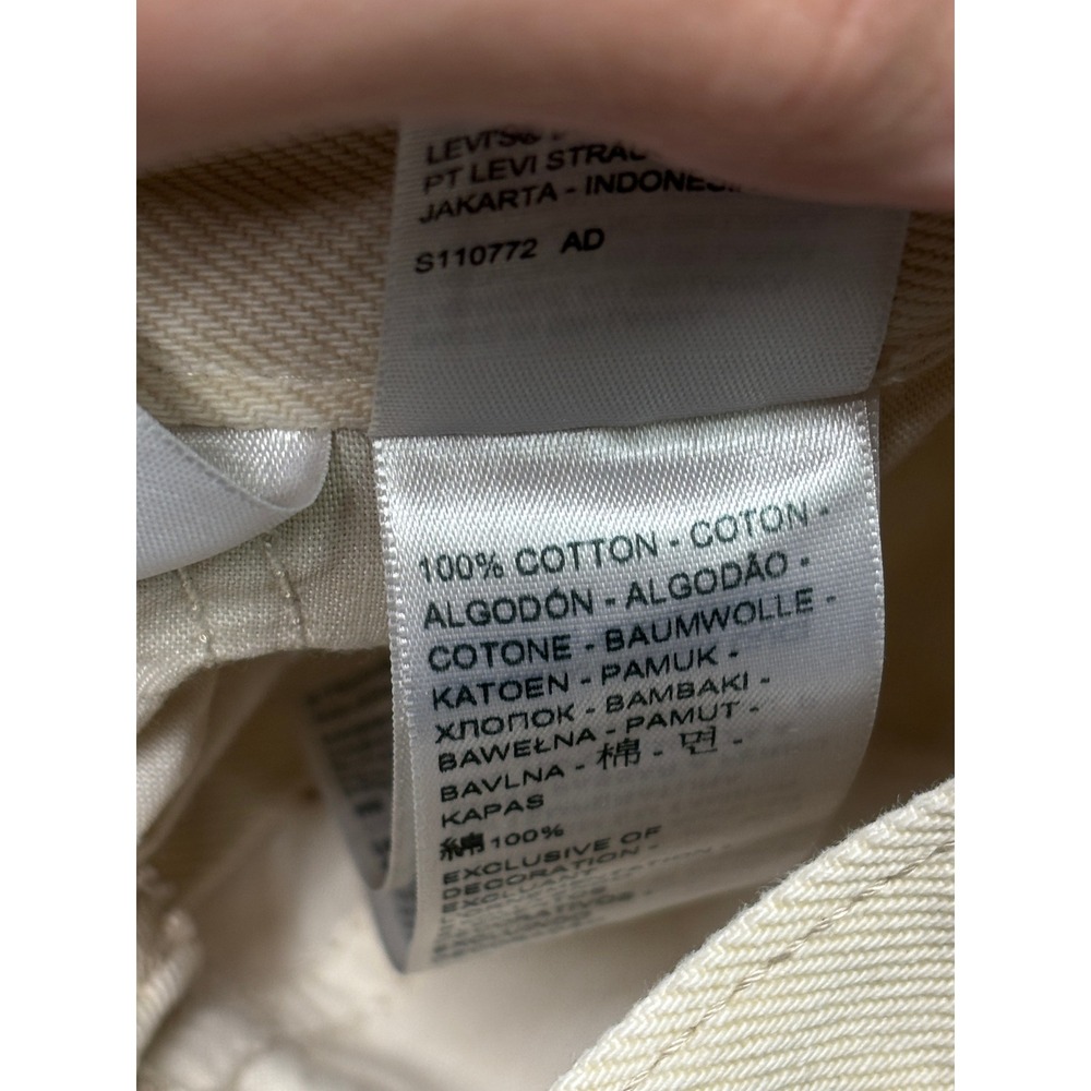 Levi Strauss Premium 80s Mom Jean Light Cream Beige Size 25x27 - Picture 7 of 16